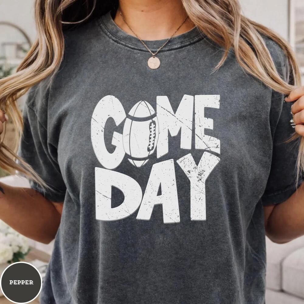 Game Day Graphic T-Shirt Sports Lettering Tee Distressed